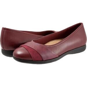 TROTTERS DANNI MIXED LEATHER FLATS SLIP ON SHOES Womens Size 12 M Red $109 MSRP